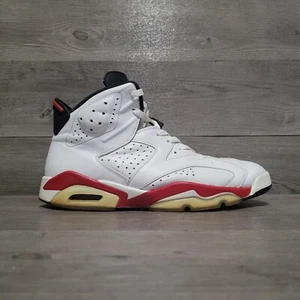 Jordan VI 6 Retro White Varsity Red Mens Size 12 Bulls 384664-102 Chicago - Picture 1 of 6