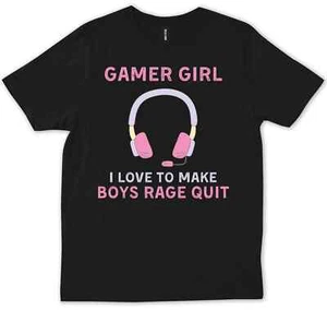Gamer Girl Funny Quote Gaming Video Games Teens Birthday Gift Trendy T-Shirt - Picture 1 of 3