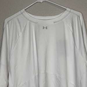 Under Armour Womens Fitted Crewneck Long Sleeve White Plus Size 2X NWT Athletic - Picture 1 of 12