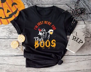 Camiseta Halloween Boos Espeluznante Halloween Camisas Cara de Calabaza Camiseta Niños Adultos - Imagen 1 de 6