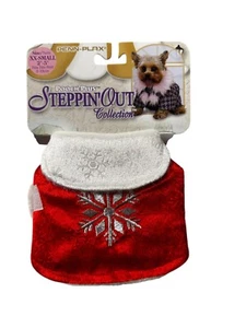 Pooch Plus Steppin' Out Red Snowflake Christmas XX-Small Dog Sweater Coat - Picture 1 of 2
