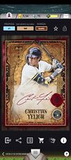 2023 TOPPS BUNT PARCHMENT 23 S2 RED SIGNATURE ICONIC CHRISTIAN YELICH DIGITAL