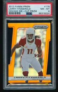 Larry Fitzgerald 2013 Panini Prizm Orange Die Cut 30/50 PSA 8 - Picture 1 of 2