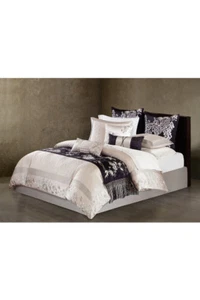 Natori Wisteria Queen or King Quilted Duvet Cover Light gray NA12-2857,NA12-2858 - Picture 1 of 2