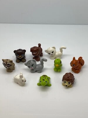 Lego Lote De 10 Amigos Pequeños Animales Mapache Perro Gatos Tortuga Oso Seto Cerdo Más Foto 1 de 2