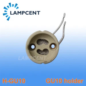 10-100/PCS GU10 Base Socket Wire Connector LED Bulb Lamp Light Ceramic Holder - Picture 1 of 4