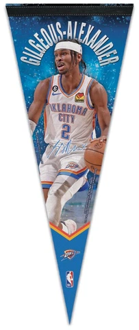 SHAI GILGEOUS-ALEXANDER Oklahoma City Thunder NBA Premium Felt Wincraft PENNANT Cover