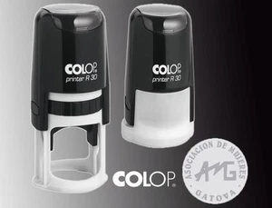 Colop Printer R30 with Personalised 30mm Self Inking Round Circle Shaped Stamp - Picture 1 of 1