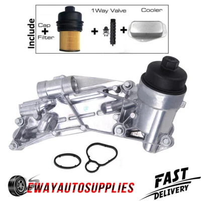 Conjunto de carcaça de filtro de refrigerador de óleo do motor para Chevy Cruze Aveo Pontiac G3 93186324 - Imagem 1 de 4