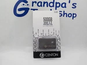 New Centon 500 GB USB 3.2 Portable SDD (Black) - Picture 1 of 3