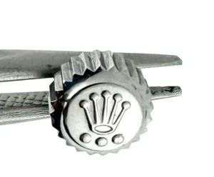 Corona originale Rolex 24-803-0 8 mm acciaio inossidabile triplo blocco (C9) - Foto 1 di 3
