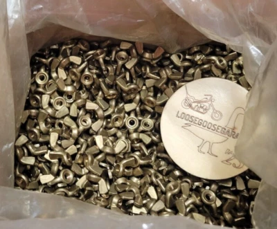 (25) 1/4-20 porcas de asa de latão lote vinte e cinco fios grossos novo a granel sólido - Imagem 1 de 2