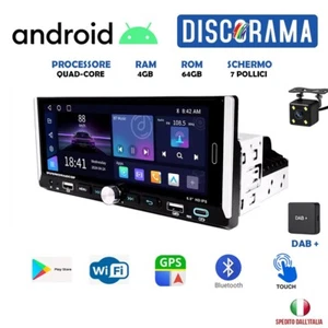 AUTORADIO ANDROID 4GB RAM 7 POLLICI 1 DIN STEREO CARPLAY ANDROID AUTO WIFI DAB+ - Foto 1 di 9