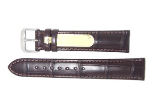 Correa de reloj DI-Modelo Genuino Louisiana Cuero 18 mm MARRÓN OSCURO WELLINGTON - Imagen 1 de 3