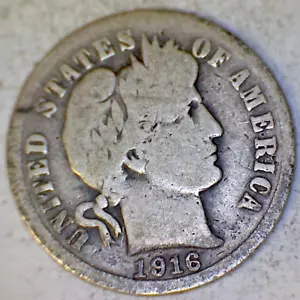 Barber Silver Dime Lot A 1916 - Bild 1 von 2