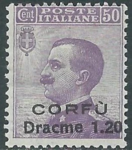 1923 CORFU EFFIGIE 1,20 DRACME SU 50 CENT MNH ** - RB42-3 - Picture 1 of 1