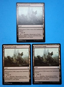 3x Memorial To Folly Dominaria Mtg Magic Gathering Card Black Swamp Land 242 - Picture 1 of 4