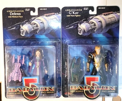 BABYLON 5 EARTH ALLIANCE EXCLUSIVE PREMIERE 6 INCH FIGURE LOT OF 2 Different Cover