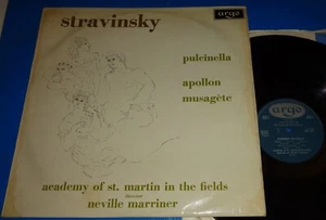 Neville Marriner STRAVINSKY Pulcinella/Apollon Musagete Argo ZRG 575 ovales Etikett - Bild 1 von 2