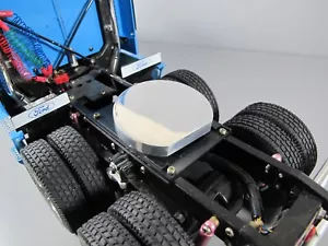 Aluminum 5th Wheel Coupler Cover Tamiya RC 1/14 King Knight Grand Hauler Scania - Picture 1 of 13