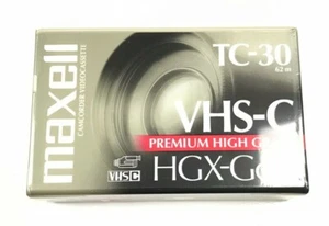 Maxell videocamera videocassetta VHS-C HGX-Gold TC-30 - Foto 1 di 2