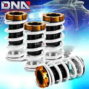 WHITE ADJUSTABLE 1-4" BLACK SCALE SUSPENSION COILOVER SPRING FOR 88-00 EG EK DC