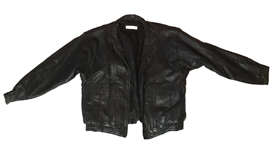 Chaqueta de cuero negra vintage Peter Shearer Adelaide talla 38 (RARA) Foto 1 de 4