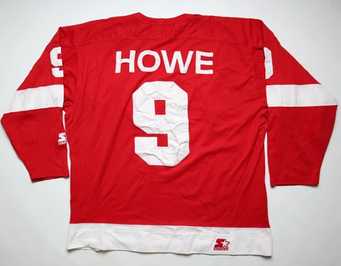 DETROIT RED WINGS #9 GORDIE HOWE ICE HOCKEY JERSEY VINTAGE STARTER MEN’S 2XL XXL Cover