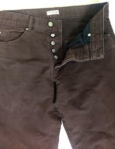 Ted Baker London Mens Brown Button Fly 5 Pocket Jeans Size 34