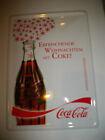 Blaszany znak Coca Cola Wesołych Świąt ok. 21x 15cm duża butelka coli