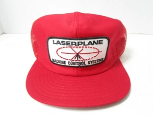 Vintage Laserplane Machine Control Systems Cap Hat Trucker Red Collectible - Picture 1 of 3