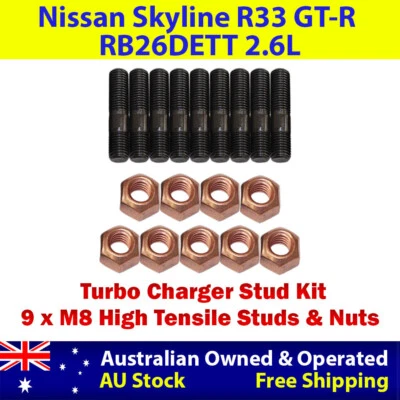 Kit de pernos turbo de alta resistencia para Nissan Skyline R33 GT-R RB26DETT 2,6 L Foto 1 de 4