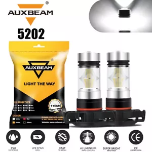 AUXBEAM 5202 5201 2504 H16 LED Fog Light Bulbs 6000K Xenon White High Power 2PCS - Bild 1 von 12