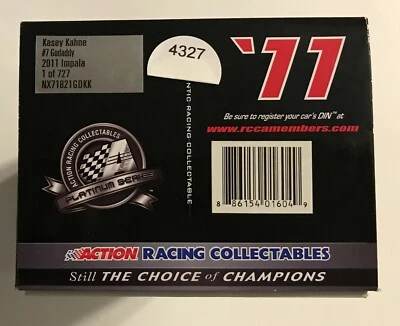 2011 #7 KASEY KAHNE GODADDY JR MOTORSPORTS IMPALA ESCALA 1/24 #4327 - Imagem 1 de 4