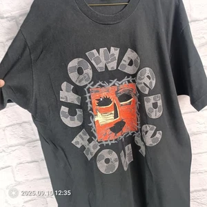 Camiseta Crowded House Woodface Vintage 1991 L LP Tour Negra Crew XL - Imagen 1 de 5