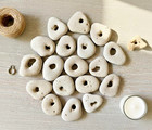 20 Natural Hag Stones Bulk  1-1.25in Mediterranean Holed Rock Lot 200g