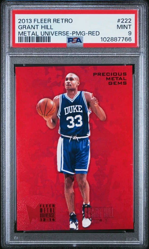 Tarjeta de gemas de metales preciosos retro Grant Hill 2013 Fleer #11/150 PSA ¡Como nueva 9! Foto 1 de 1