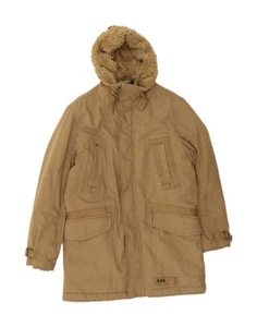 Chaqueta parka con capucha GAS para hombre Reino Unido 38 mediana beige algodón CG20 - Imagen 1 de 3