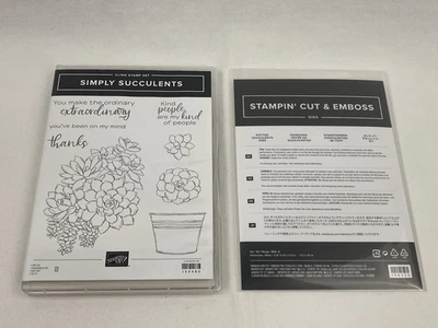 Stampin' Up! Simply Succulents Cling Stamp Set & Potted Succulents Dies NEW! - Image 1 of 4