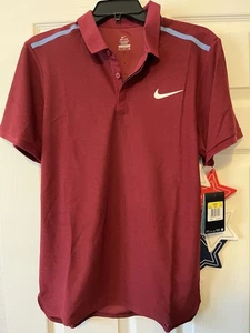 Men’s Nike Tennis Dri Fit Polo Size Small Maroon Roger Federer $90 MSRP - Picture 1 of 7