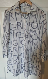Tommy Hilfiger Damas Vestido Camisa Grande, Algodón Seda, Reino Unido Talla 4 - Imagen 1 de 12