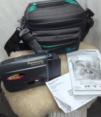 PANASONIC PALMCORDER IQ PV-A206 VHS-C CAMCORDER VIDEO CAMERA CASE CHARGER BATTER - Image 1 of 4