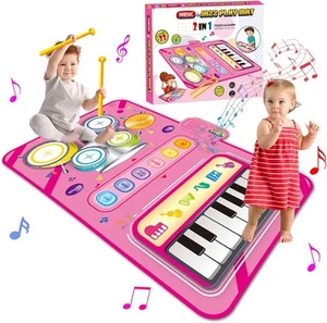 Juguetes para niñas de 3 4 5 6 años, alfombrilla de música 2 en 1 regalos para niñas niños juguetes 3-6 - Imagen 1 de 8