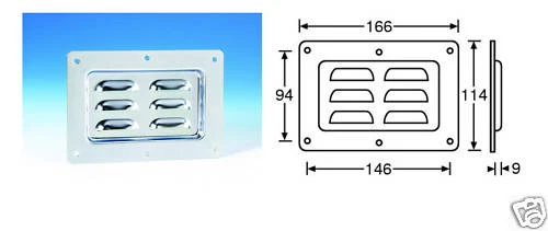 FC FLIGHTCASE CENTER VASCHETTA AD INCASSO VENTILAZIONE PER FLIGHT CASE FLY