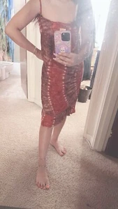 Womens Summer Dress Bali Small Tie Dye Fringe Tassel Beach - Picture 1 of 2