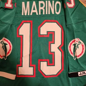 Dan Marino Miami Dolphins 1990 Aqua Authentic NFL Mitchell & Ness Jersey 52 2XL - Picture 1 of 24