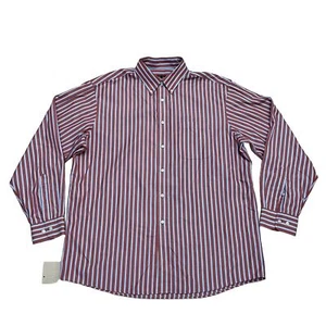 Jos. A. Bank Traveler's Collection Shirt Men’s L Striped ButtonUp Long Sleeve - Picture 1 of 7