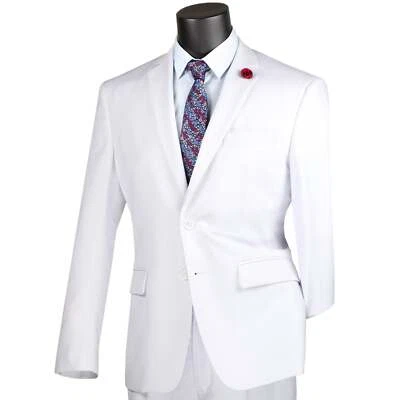 VINCI Men's 2-Button Reg-Fit Suit w/ Adjustable Waist - 34S-62L, 5 Colors - NEW - Image 1 of 4
