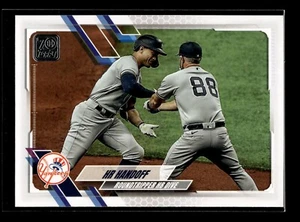 2021 Topps #646 HR Handoff, Giancarlo Stanton, Phil Nevin CO (NM+)(BAS) - Picture 1 of 2