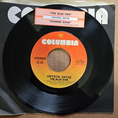 Виниловые пластинки CRYSTAL GAYLE The Blue Side/Danger Zone 45 7 дюймов - Изображение 1 из 2